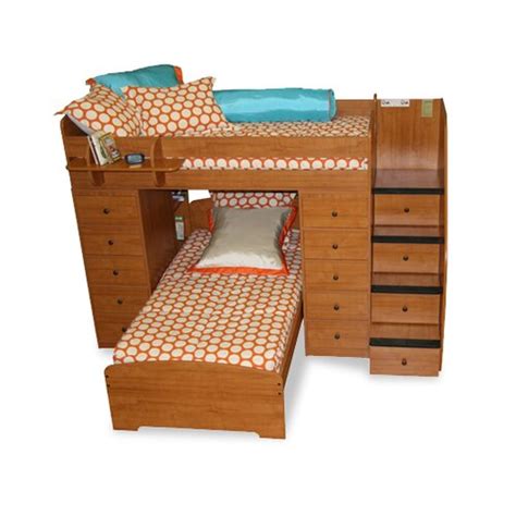 Berg Sierra Twin Space Saver L Shaped Bunk Bed with Stairs and Storage ...