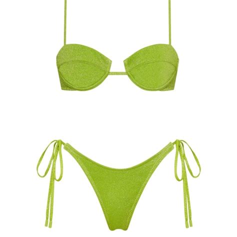 Triangl Swimwear Swim Triangl Mala Palm Sparkle Bikini Set Poshmark