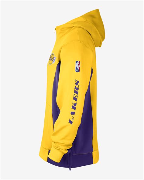 Los Angeles Lakers Showtime Mens Nike Dri Fit Nba Full Zip Hoodie Nike Uk