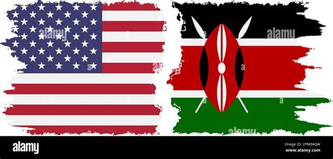 Usa And Kenya Flag Stock Vector Images Alamy