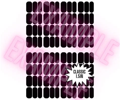 Waterslide Nail Decal Template Canva Template Printable Decals