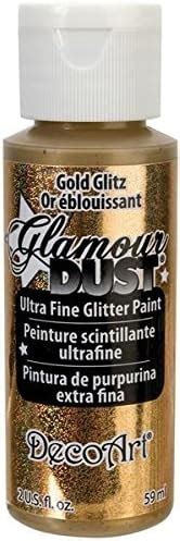 Amazon DecoArt Glamour Dust 2 Ounce Gold Glitz Glitter Paint