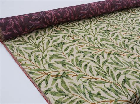 William Morris Willow Bough Sage Tapestry Fabric Ellbee Fabrics