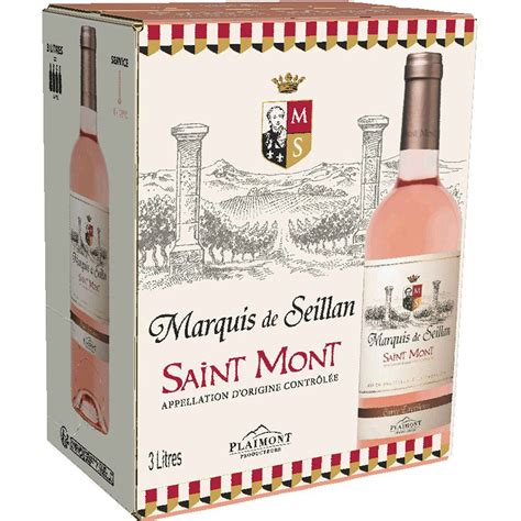 Vin rosé AOP Saint Mont MARQUIS DE SEILLAN la fontaine de 3L à Prix