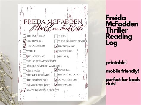 freida mcfadden books in order printable list 3