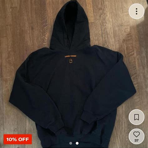 Black Lonely Ghost Hoodie ‘text Me When You Get Home Depop