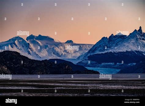 grey glacier  located   western flanks  torres del paine