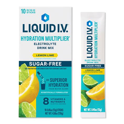 Liquid I.V. Hydration Multiplier Electrolyte Drink Mix Sugar Free Lemon