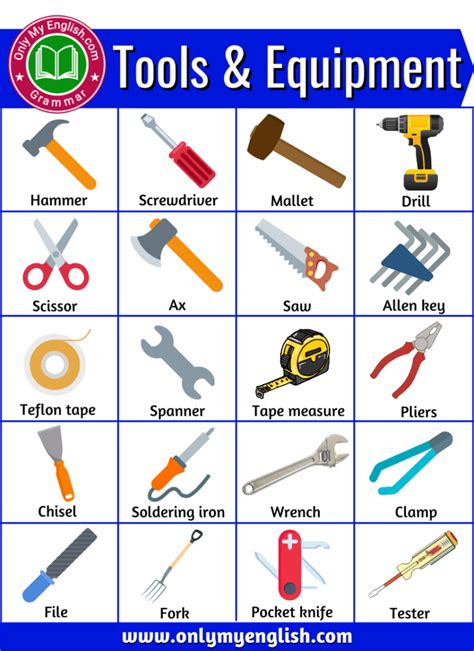 tools  complete list  tools  equipment tools  equipment