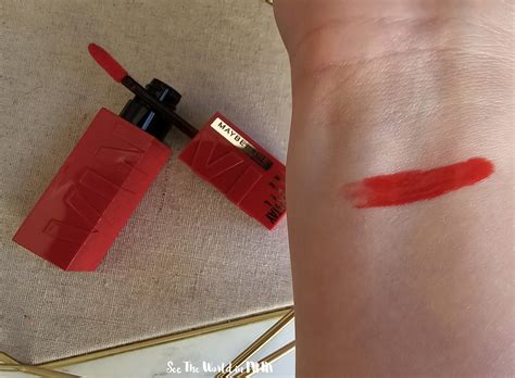 Maybelline Superstay Vinyl Ink Liquid Lipstick In Red Hot See The World In Pink