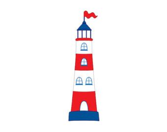 Cute Lighthouse Clipart Image