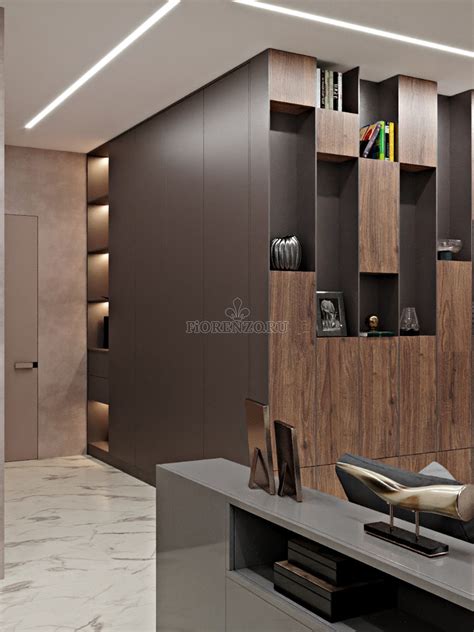 Прихожая «Браун» в квартире студии на заказ в Москве | Фиорензо
