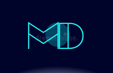 MD M d listu loga projekt ilustracja wektor. Ilustracja złożonej z ...