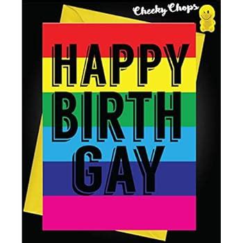 Funny Cheeky LGBT Gay Birthday Cards Stereotype L Amazon Co Uk Office Products