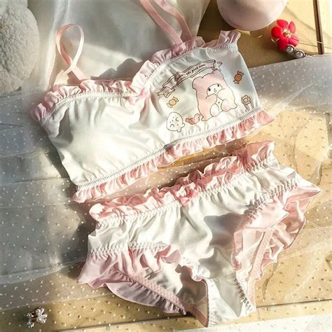 Sanrio Cute Cartoon Kuromi My Melody Cinnamoroll Printed Bikini Girl Swimsuit Kawaii Anime Lace