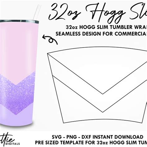 32 Oz Tumbler Template Etsy