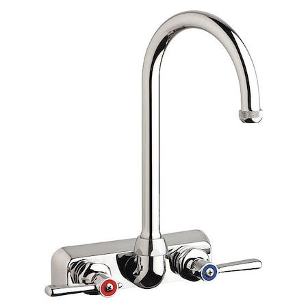 Chicago Faucet Dual Handle Mount Hot And Cold Water Washboard Sink Faucet Chrome Plated W W