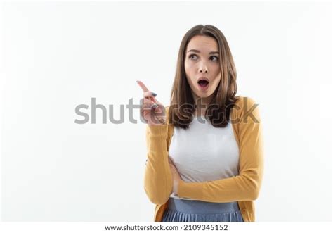 Beautiful Brunette Shows Her Emotions On Stock Photo Shutterstock