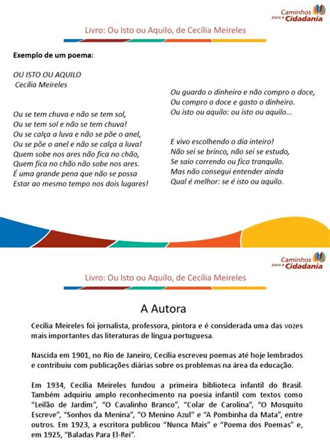 Poema Ou Isto Ou Aquilo Pdf - Poema - Ou Isto Ou Aquilo | PDF