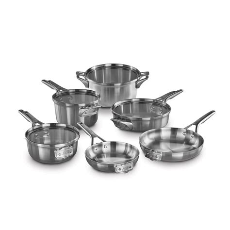 Calphalon Premier Space Saving Stainless Steel 10 Piece Cookware Set