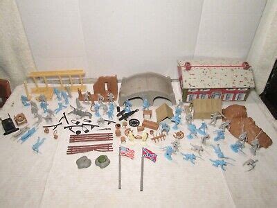 Marx Battle Of The Blue Gray Play Set Lot With Grant Davis S