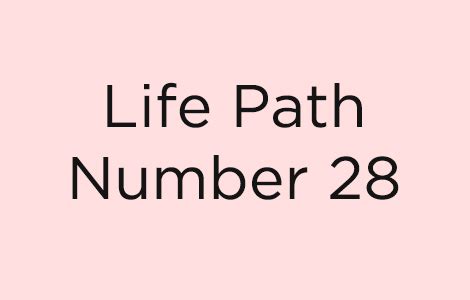 Life Path Number 28