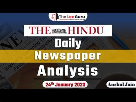 The Hindu Newspaper Analysis 24 01 23 Current Affairs Navkar CLAT