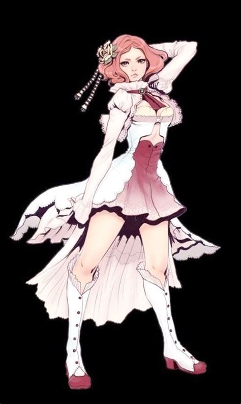 An Anime Character With Red Hair And White Dress