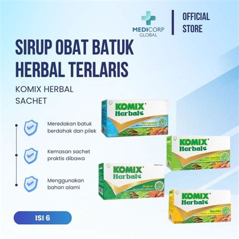 Jual Komix Herbal Sirup Obat Batuk Pilek Masuk Angin Dewasa Box