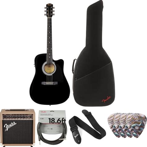 Fender Squier SA-105CE Black Deluxe SET Black - Muziker