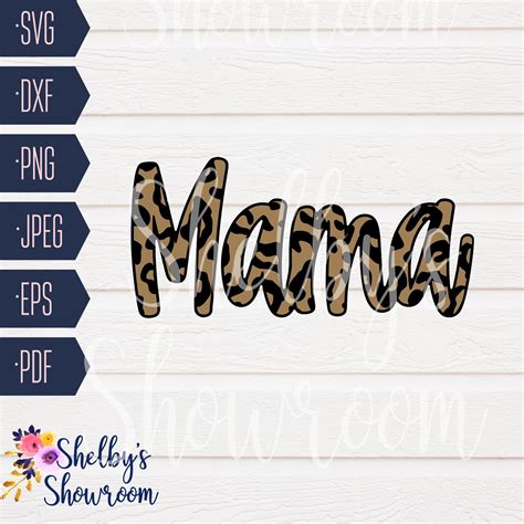 Mama Leopard Print Leopard Mom Cheetah Mama Design Mom Etsy