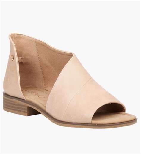 Miss Black Nude Micah Faux Leather Sandals Elora Boutique