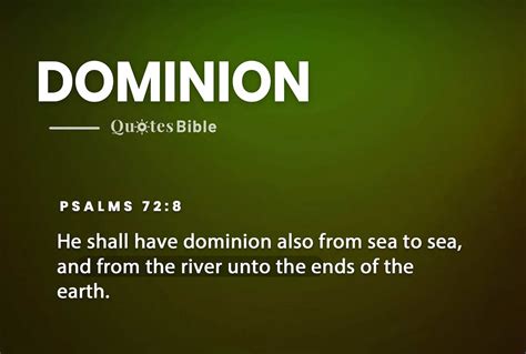 Dominion Verses From The Bible — Ruling With Righteousness Empowering