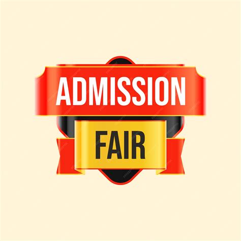 Premium Vector | Flat design admission fair label clipart