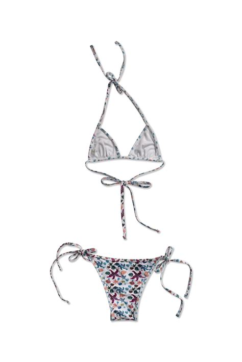 Triangle Sea Creature Printed Two Piece Bikini Set Julia Zheng
