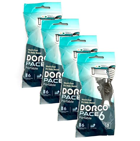 Amazon.com: Dorco Pace 6 Portable/Disposable Six Blade/w Lubricating ...
