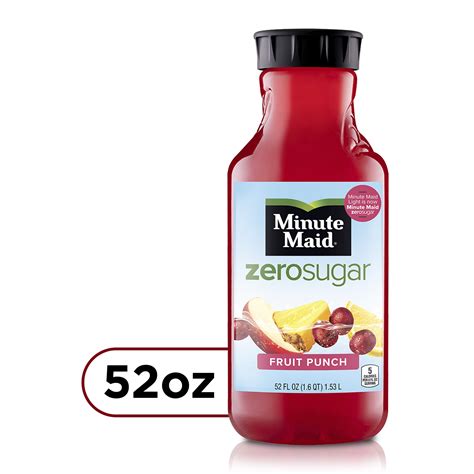 Minute Maid Zero Sugar Fruit Punch Juice Fl Oz Bottle Walmart