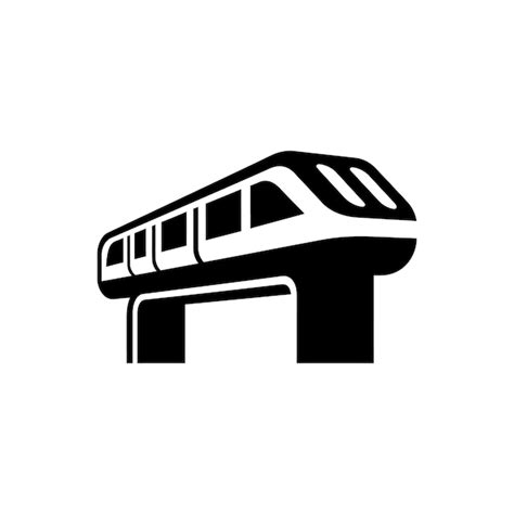 Premium Vector Monorail Icon Isolated On White Background