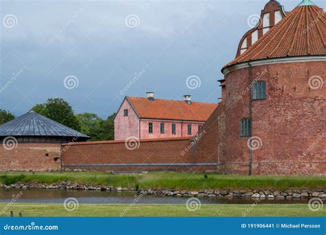 Landskrona Castle Citadellet with Its Round Towers and Brick Facade Stock Image - Image of ...