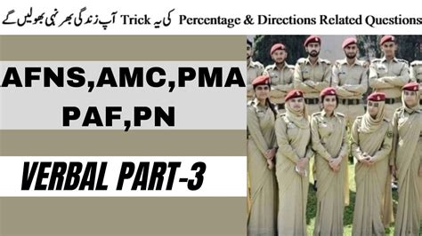 Afns Amc Pma Paf Pn Verbal Intelligence Test Most Repeated Mcqs Afns