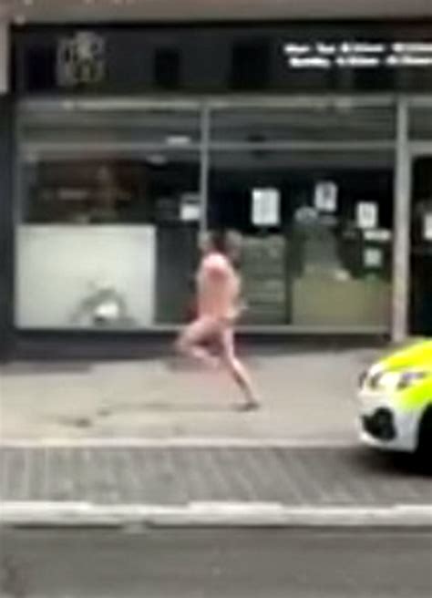 Moment Naked Man Is Chased By Cops Through Streets Of London The US Sun
