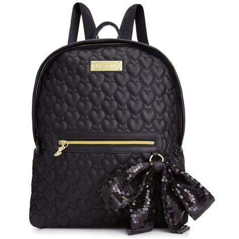 Lyst Betsey Johnson Quilted Love Backpack In Black