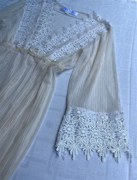 Handmade Transparent Lace Lingerie Nightgown Sheer Elegant And Romantic Sleepwear Seductive