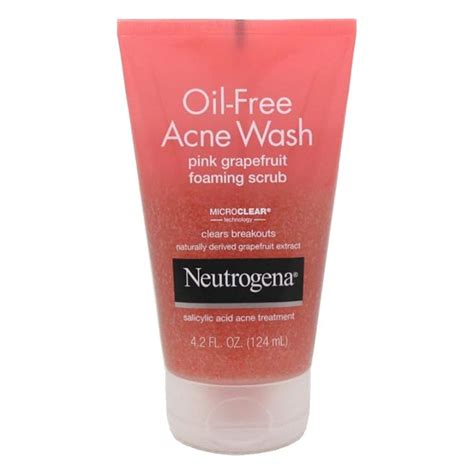 Neutrogena Oil-Free Acne Wash Pink Grapefruit Foaming Scrub - 124ml ...