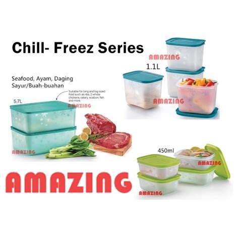Tupperware Chill Freez Series Chill Freez Set Food Storage Box Sea