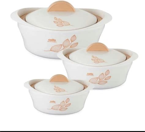 Amazon Cello Maple Insulated Casserole Hot Pot Food Warmer 3 Piece Gift Set Assorted