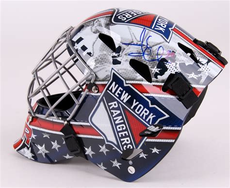 Henrik Lundqvist Signed Rangers Full Size Goalie Mask Steiner Coa