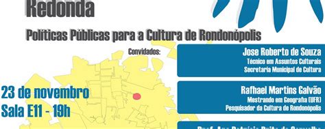 Mesa Redonda Políticas Públicas Para A Cultura De Rondonópolis