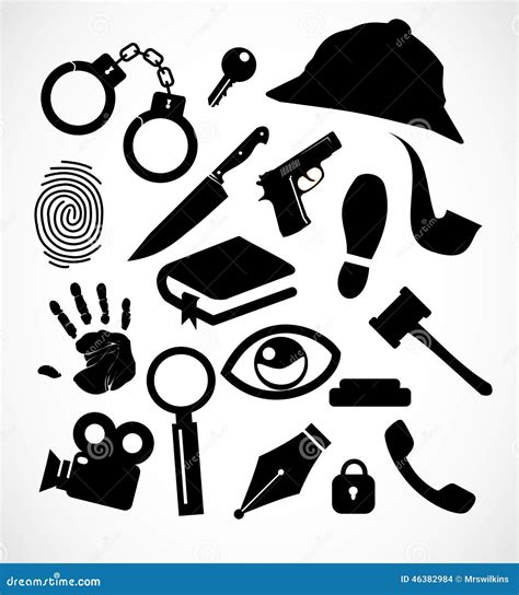 Crime Icon Weapon Symbol Hand Gun Sign Vector Illustration