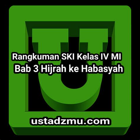 Rangkuman Ski Kelas Iv Mi Bab Hijrah Ke Habasyah Ustadzmu